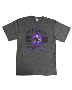 Anabolix Wheel T-Shirt - Dark Heather Grey - Amethyst Wheel