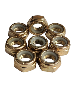 Anabolix 8-Pack Colorized Lock Nuts - 8mm Standard Thread M8-Gold