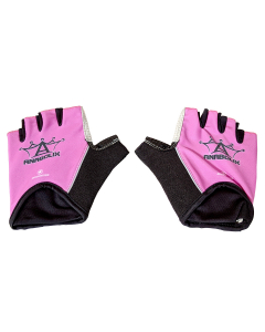 Anabolix Fingerless Roadstar Skate Gloves-Pink Topaz-M