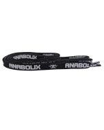Anabolix Laces - Black With Metallic Silver Logo